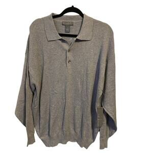 New Guy Risoldi Mens Size L 100 % Cotton Kit Sweater Gray Casual Work Career